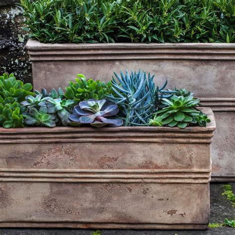 Antico Rectangular Planter Set Of 2