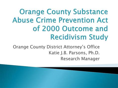Kinitv took to the streets to find out how much people actually know about the recently passed prevention of crime act amendments. PPT - Orange County Substance Abuse Crime Prevention Act ...