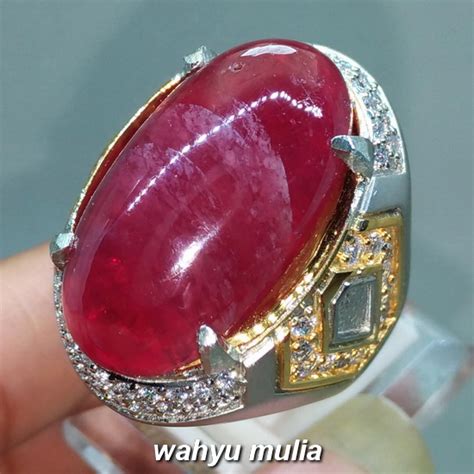 Kristal batu delima yang sering ditemui berukuran besar dan terlihat sangat cantik. Cincin Batu Merah Delima Rubi Ukuran Besar asli (Kode 1505 ...