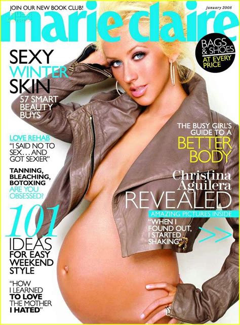 Christina Aguilera Nude Pregnant For Marie Claire Picture