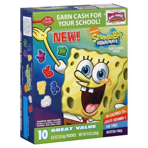 Betty Crocker Fruit Flavored Snacks Nickelodeon Spongebob