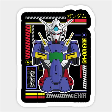 Gn 001 Gundam Exia Gn 001 Gundam Exia Sticker Teepublic