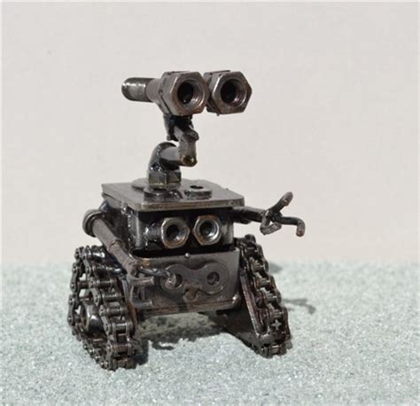 Wall E Sculpture Hand Made From Recycled Scrap Metal