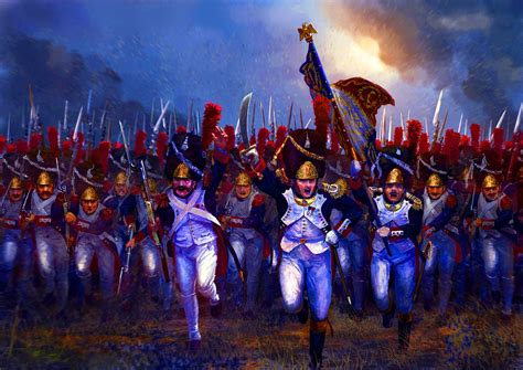 The Last Charge Of Napoleons Old Guard Grenadiers At Waterloo ナポレオン