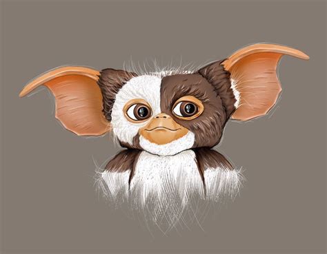 Digital Art Sketch Illustration Of Gizmo From The 80s Classic