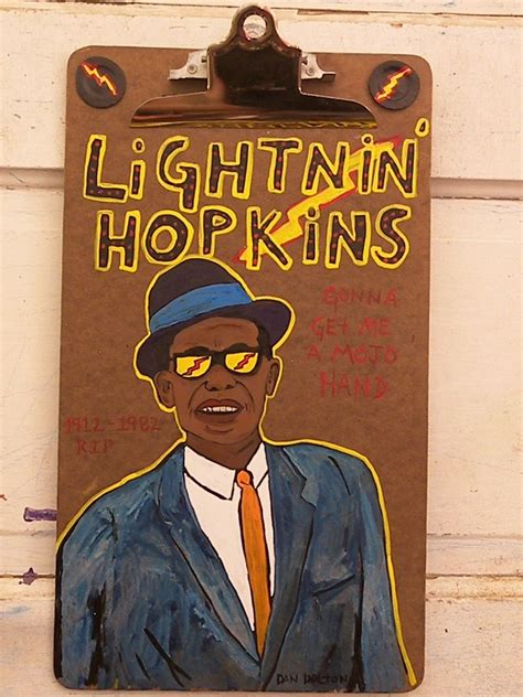 Lightnin Hopkins Dan Dalton Art Guitarist Art Blue Art Blue Poster