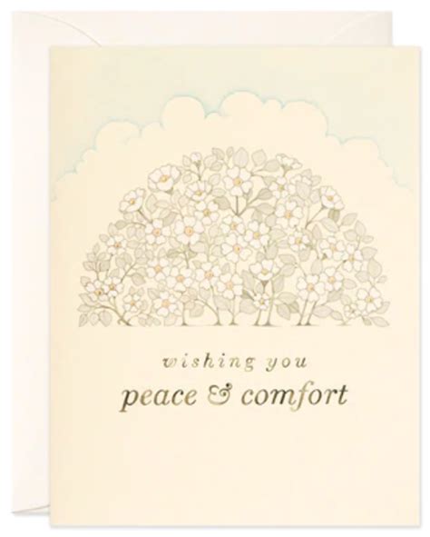 Wishing You Peace And Comfort Card Lillians Floral Studio