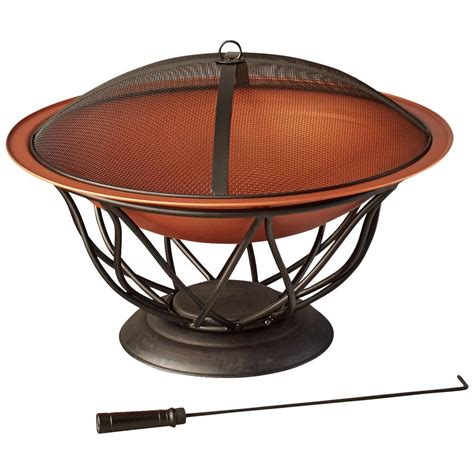 Lots of a fire pit cover to choose from. Hampton Bay Maison 30 in. Copper Finish Bowl Fire Pit ...