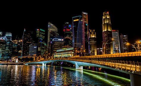 Singapore At Night 4k Hd Wallpaper