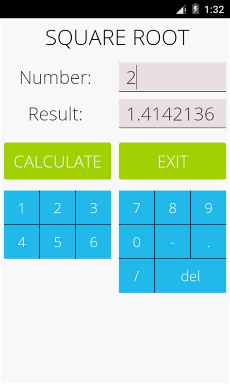 Square Root Calculatorappstore For Android