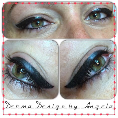 Permanent Make Up Eyeliner Thick Winged Beautiful Black Eyes Derma