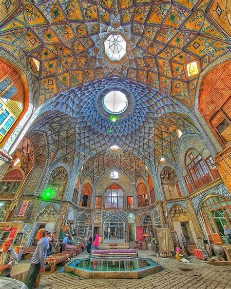 Aminoddole Caravanserai In Bazaar Of Kashan City Photo Aerial Photo