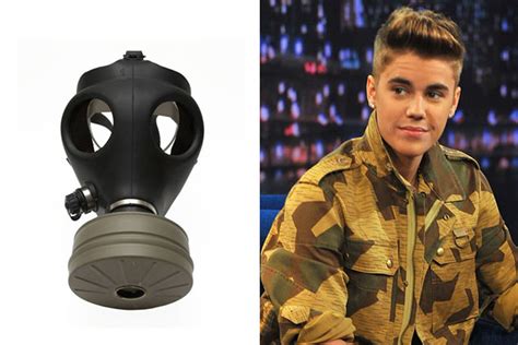 Pop Bytes Justin Bieber Wears Gas Mask In London More