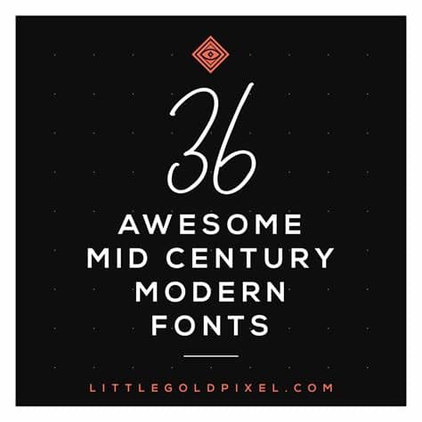 This font includes 62 unique hand crafted characters in all. Awesome Mid Century Modern Fonts • Retro Typography ...