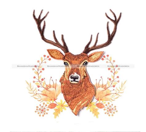 Pc Deer Applique Embroidery Patches Sticker T Shirt Iron On Decoration Patch Garment