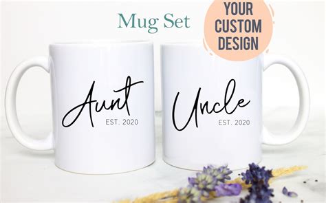Personalized Aunt And Uncle Individual Or Mug Set Aunt Uncle Est