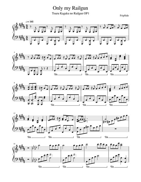 Only My Railgun Simplified Sheet Music For Piano Download Free In