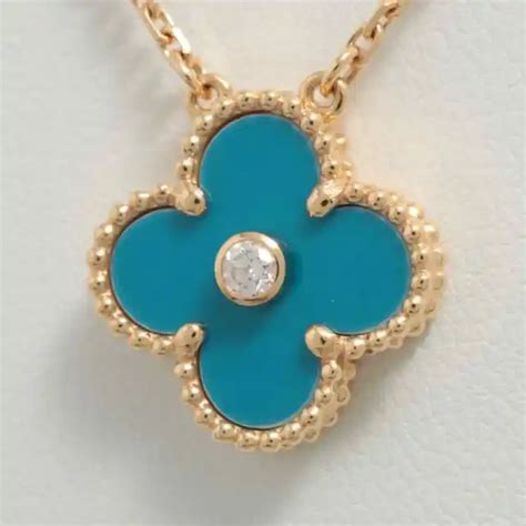VAN CLEEF Arpels Vintage Alhambra Sable Diamond Necklace 750 YG 6 6g