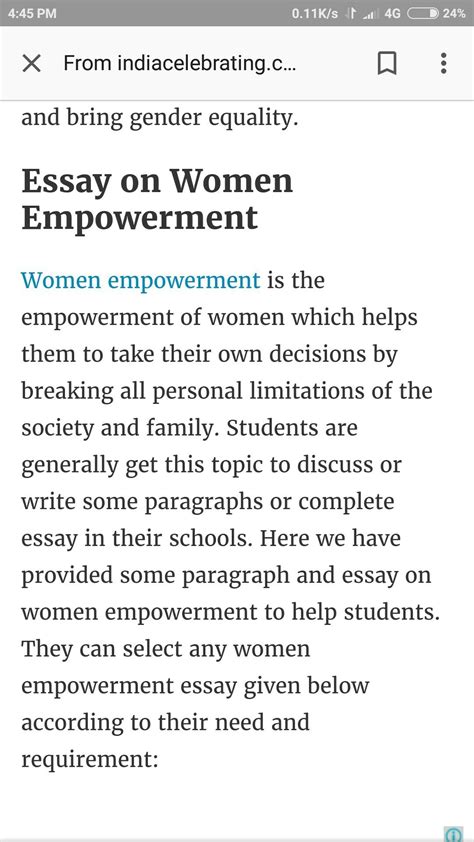 Essay On Women Empowerment In Todays Society
