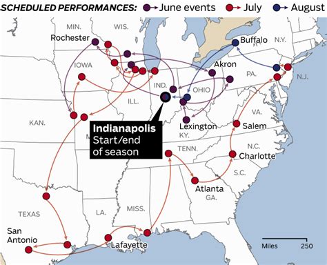 The Cavaliers Drum and Bugle Corps schedule (map) - Chicago Tribune