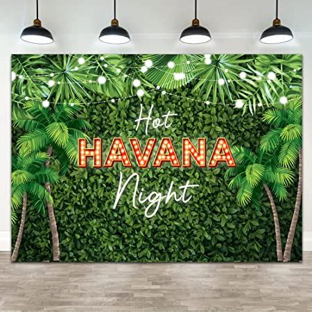 Amazon Com Ticuenicoa X Ft Havana Nights Backdrop Palm Leaves Adult Birthday Party Photoshoot