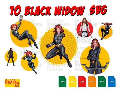 Black Widow Svg 10 Unique Natasha Romanoff Svg Digital Download
