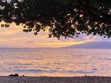 Purple Sunset From Honokowai Maui
