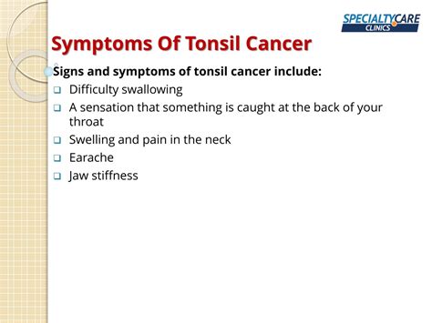 Ppt Tonsil Cancer Symptoms Causes And Treatment Powerpoint Presentation Id 11214065