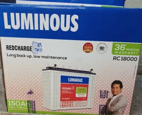 Luminous Long Backup 150ah Rc Tall Tubular Battery With 36 Months