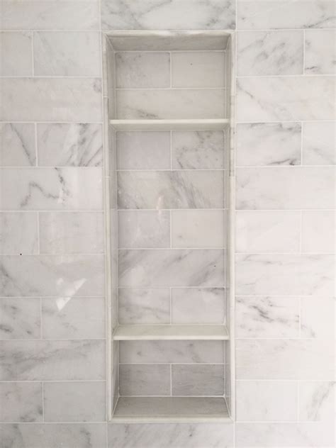 Carrara Marble Shower Niche Clean Look Shower Niche Marble