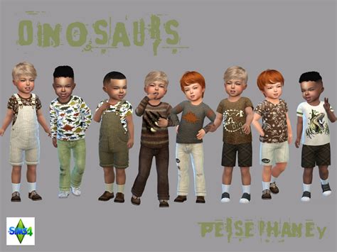 Sims 4 Ccs The Best Dinosaur Clothes For Toddler Boys By