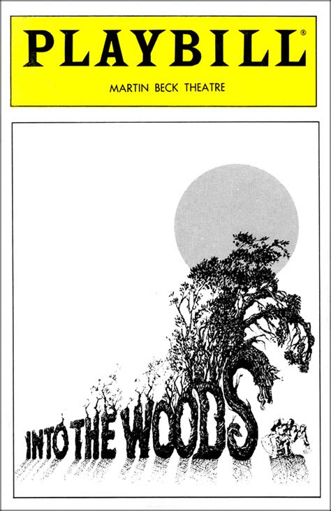 Into The Woods Broadway Al Hirschfeld Theatre 1987 Playbill