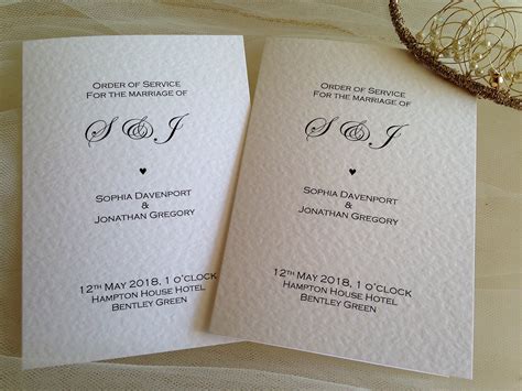 wedding order  service books wedding programs
