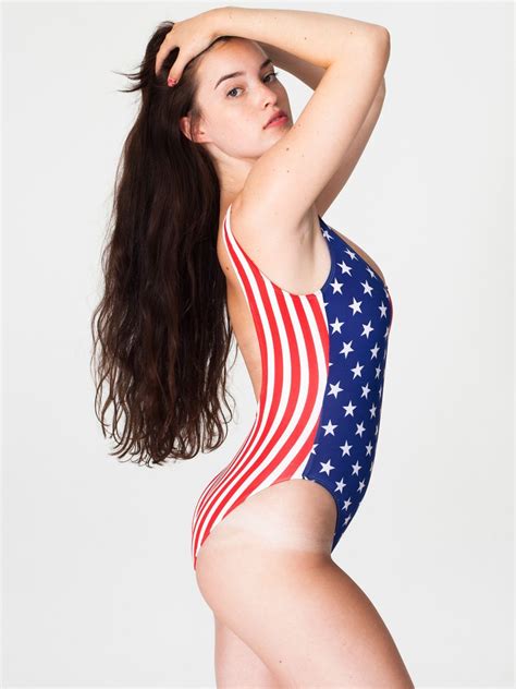 Us Flag Print Malibu Swimsuit American Apparel Swimsuits One Piece