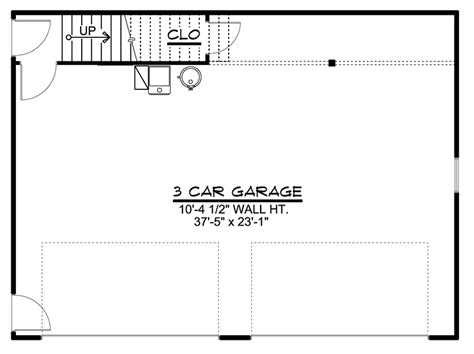 2 Car Detached Garage Plan With Garage Apartment Above 135017gra