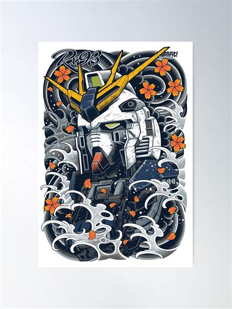 Nu Gundam Awesome Poster By Snapnfit Redbubble