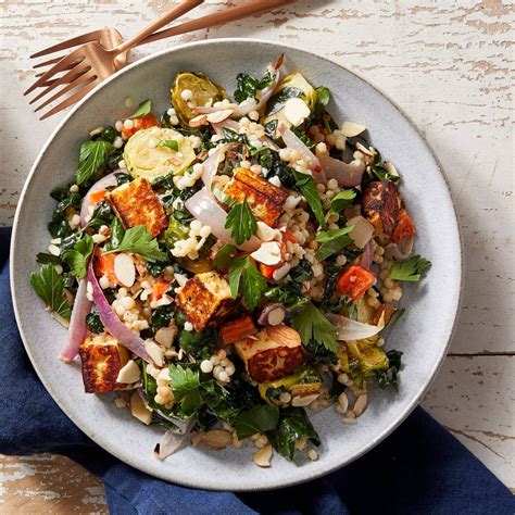 Loaded with roasted butternut squash chunks, tons of sweet pearl couscous can be difficult to find sometimes, so you could simply replace it with orzo pasta, cooked wild rice, or a wild rice blend. Recipe: Brussels Sprout & Pearl Couscous Salad with ...