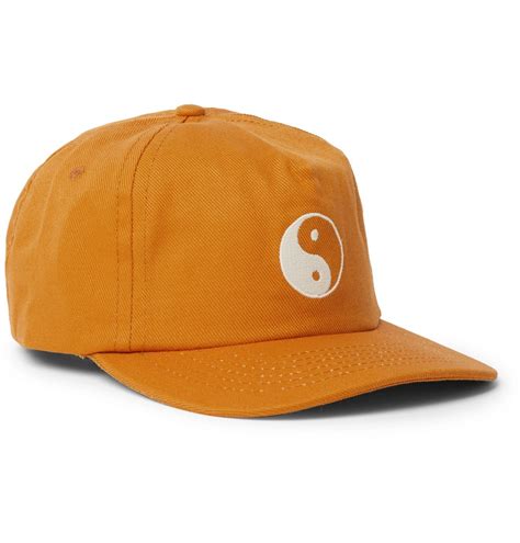 Mollusk Duality Embroidered Cotton Twill Baseball Cap Orange Mollusk