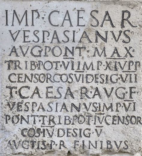 Roman Emperor Vespasian Ancient Latin Inscription Santa Flickr