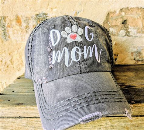 Dog Mom Baseball Cap Dog Mom Hat Womens Dog Hat Dog Etsy Mom Hats