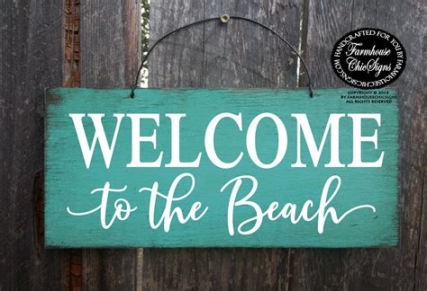 Wood Beach House Sign Beach House Decor Welcome Sign Etsy