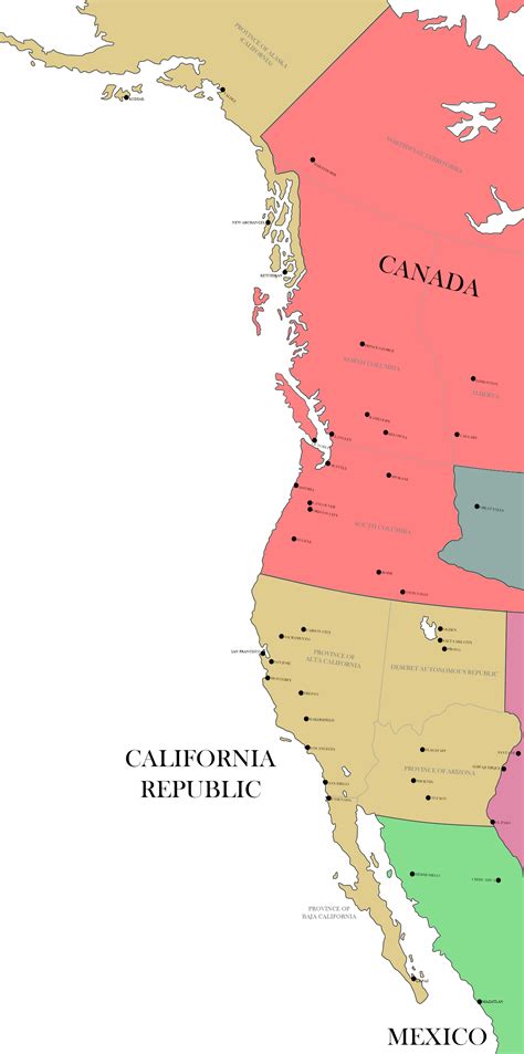 The West Coast Of North America In 1900 If The United States Didnt