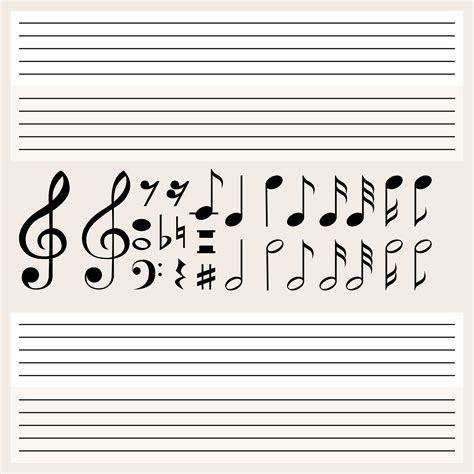 Music Notes And Blank Scales 418651 Vector Art At Vecteezy