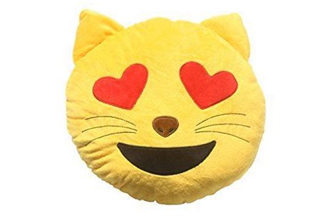 Sweet emoji for the cat lover. Soft Emoji Emoticon Cat Heart Eyes Face Yellow Round ...