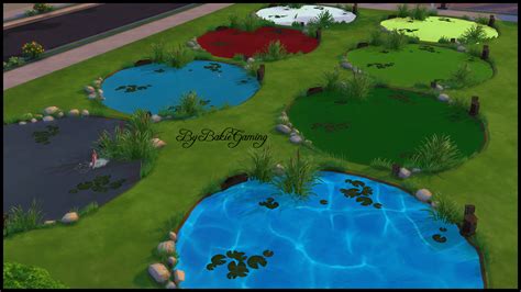 Sims 4 Ccs The Best Colorful Ponds By Bakie
