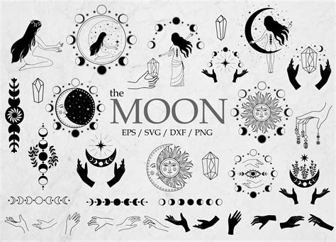Boho Moon Svg Svg Witch Svg Moon Child New Moon Svg Etsy