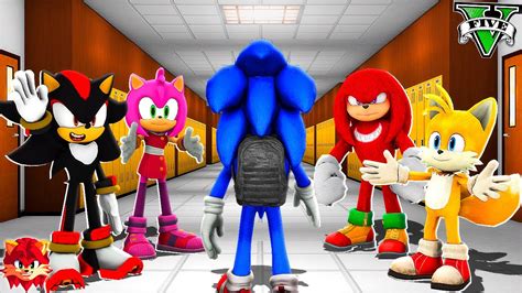 Entrando En La Escuela De Sonic La Pelicula En Gta 5 Sonic Movie
