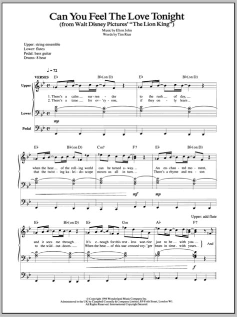 Can You Feel The Love Tonight Guitar Chords Sheet And Chords Collection