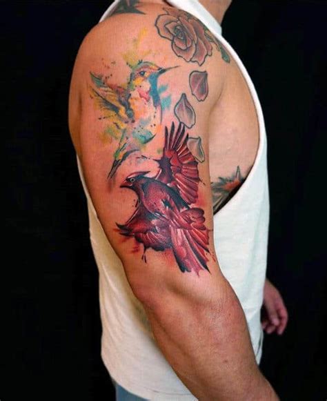 35 cardinal tattoo designs and ideas from cardinal bird tattoo meaning. 60 Cardinal Tattoo Designs For Men - Bird Ink Ideas
