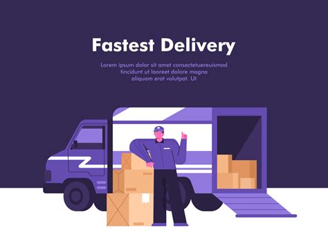 Courier Delivery And Logistic Service Illustration By Suherman Jodi On